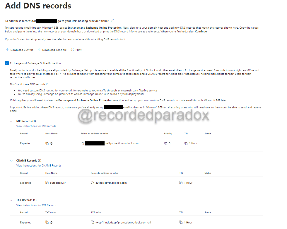 Add DNS records
